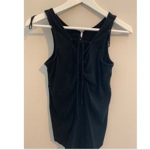 Free People front lace tank